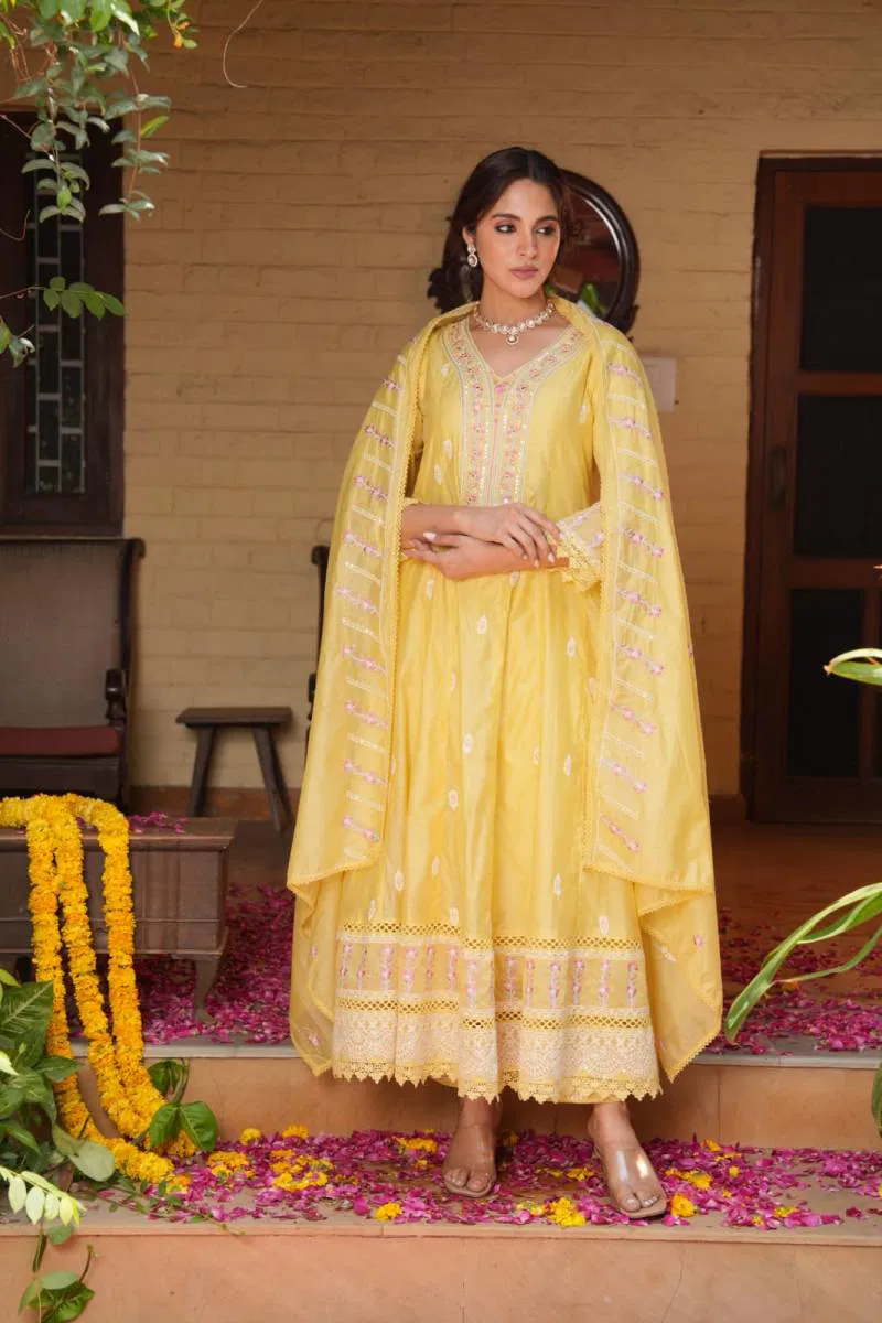 Tanyaa P 407 Fancy Mul Chanderi Cotton Readymade Suit Suppliers In India