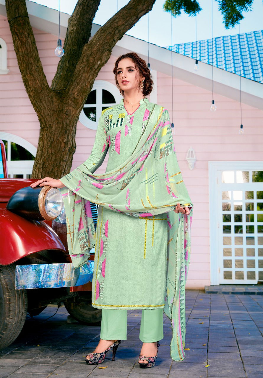 Yashika Rinaz 4 Latest Designer Printed Pure Lawn Cotton Dress Material Collection With Mal Mal Dupatta 