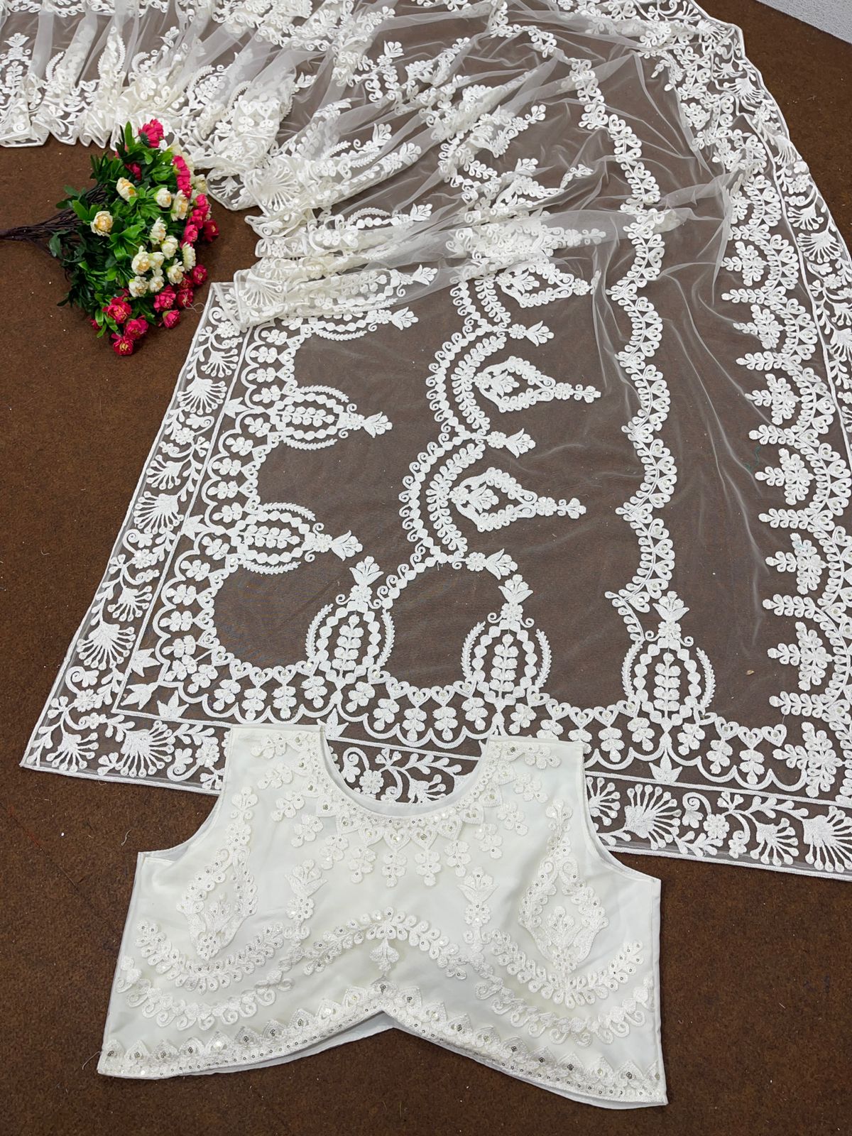 Krishi Fab Soft Net Party Wear Sarees Catalog
