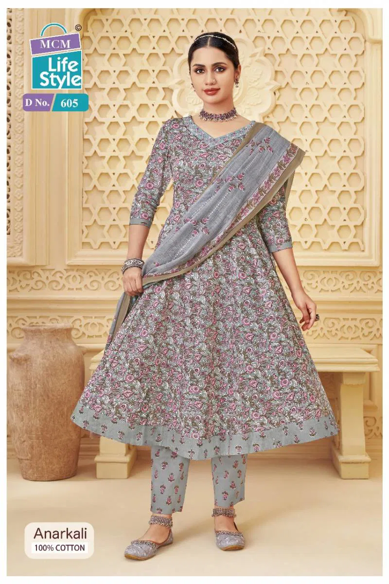 Anarkali Vol 6 By Mcm Cotton Readymade Suit Wholesalers In Delhi