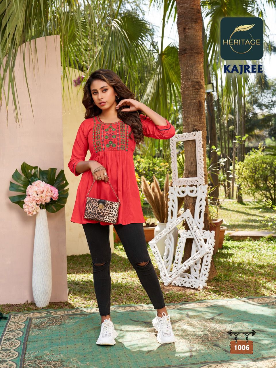 Heritage Kajree New Designer Ethnic Wear Rayon Fancy Top Collection