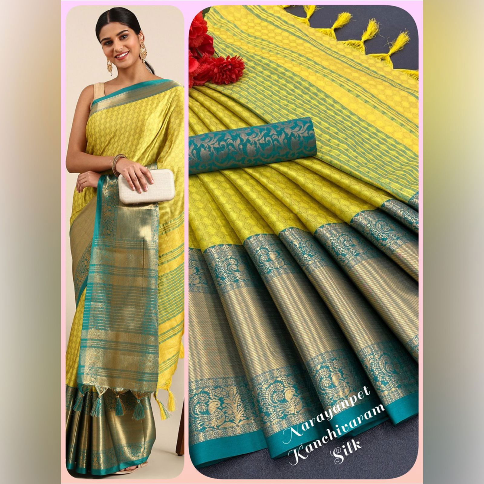 Aab Naranayanpet Kanchipuram Cotton Silk Saree Catalog