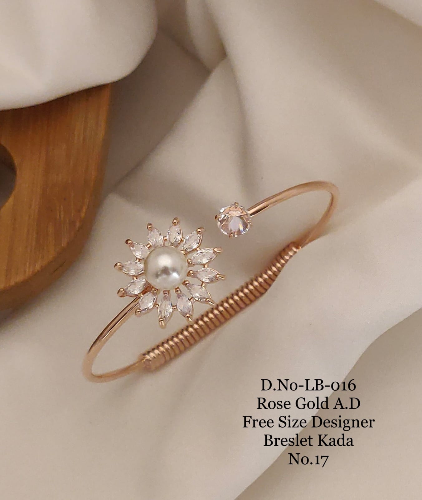 Rose Gold Free Size Designer Breslet Kada Catalog
