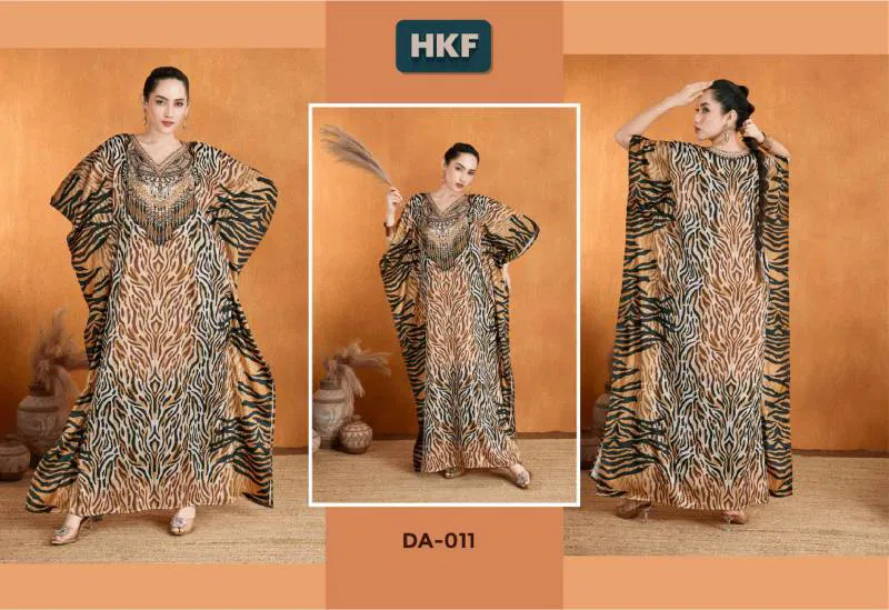 Hkf Dua Vol 2 Soft Satin Printed Fancy Kaftan Orders In India
