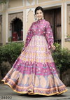 Samanta By Tejasvee Dola Silk Printed Designer Gown With Dupatta Suppliers In India