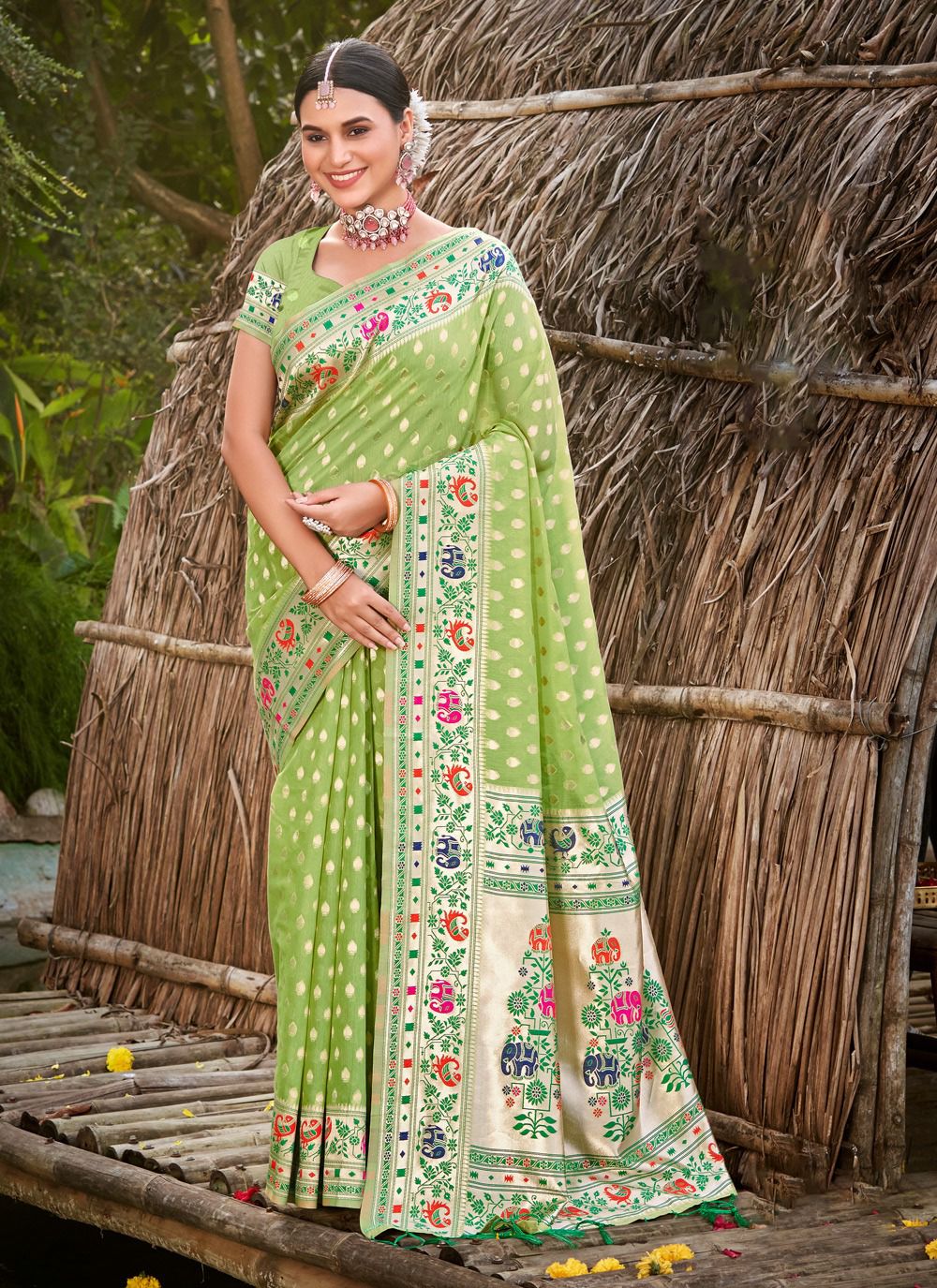 Mora Piya By Bunawat Paithani Silk Wear Saree Wholesale In Delhi
