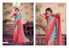 Jadu By Sanskar Georgette Weaving Pettern Sequence Mirror Embroidery Work Saree Wholesale In India
