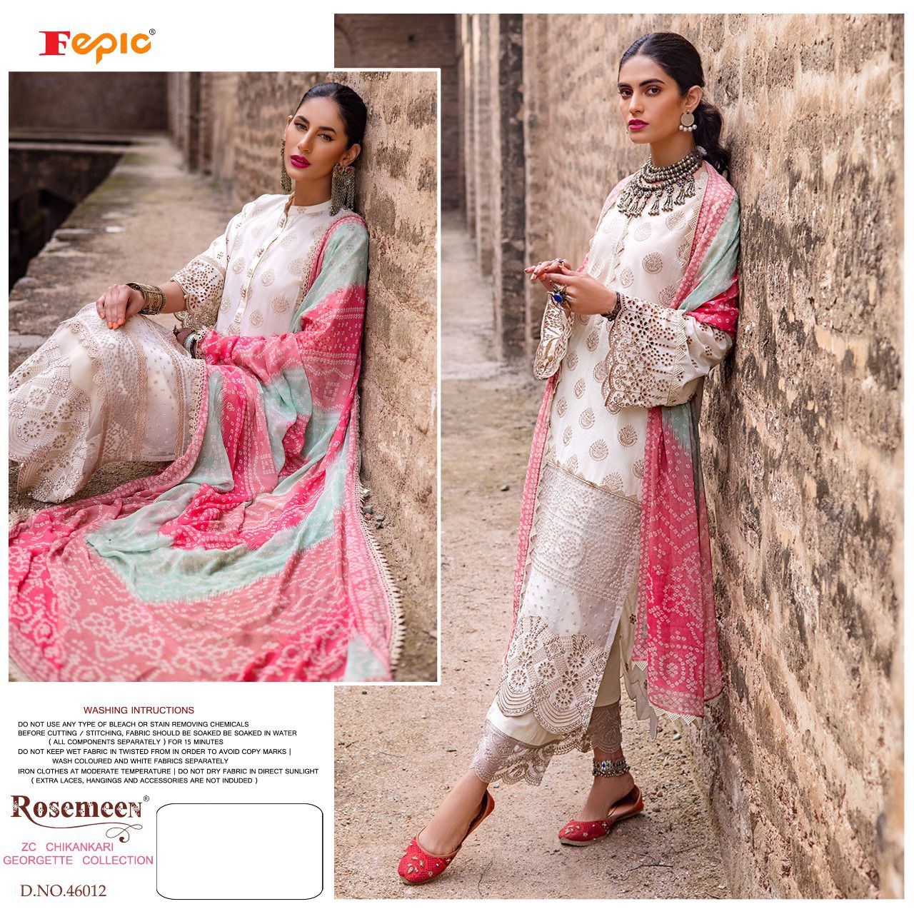 Fepic Rosemeen Zc Chikankari New Festive Wear Heavy Georgette Pakistani Salwar Collection