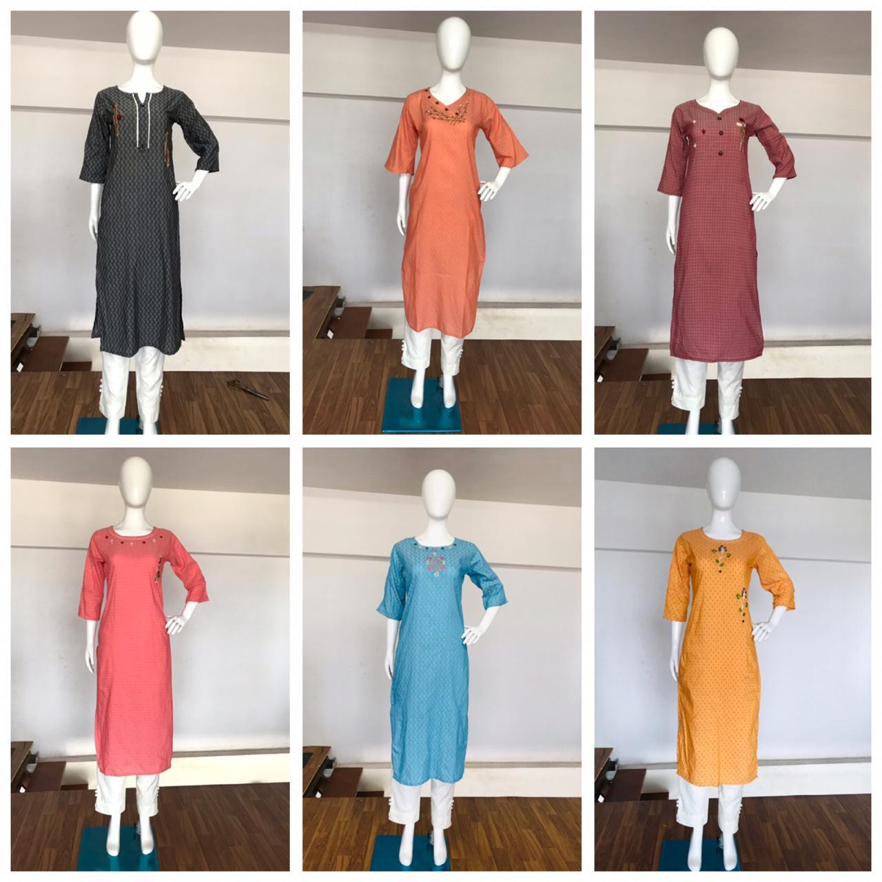 Ram-Leela Couple Combo Of Kurta With Pants And Kurti With Pants 