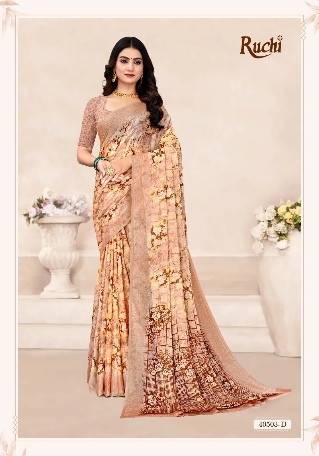 Star Chiffon 196 By Ruchi Printed Chiffon Daily Wear Saree Exporters In India