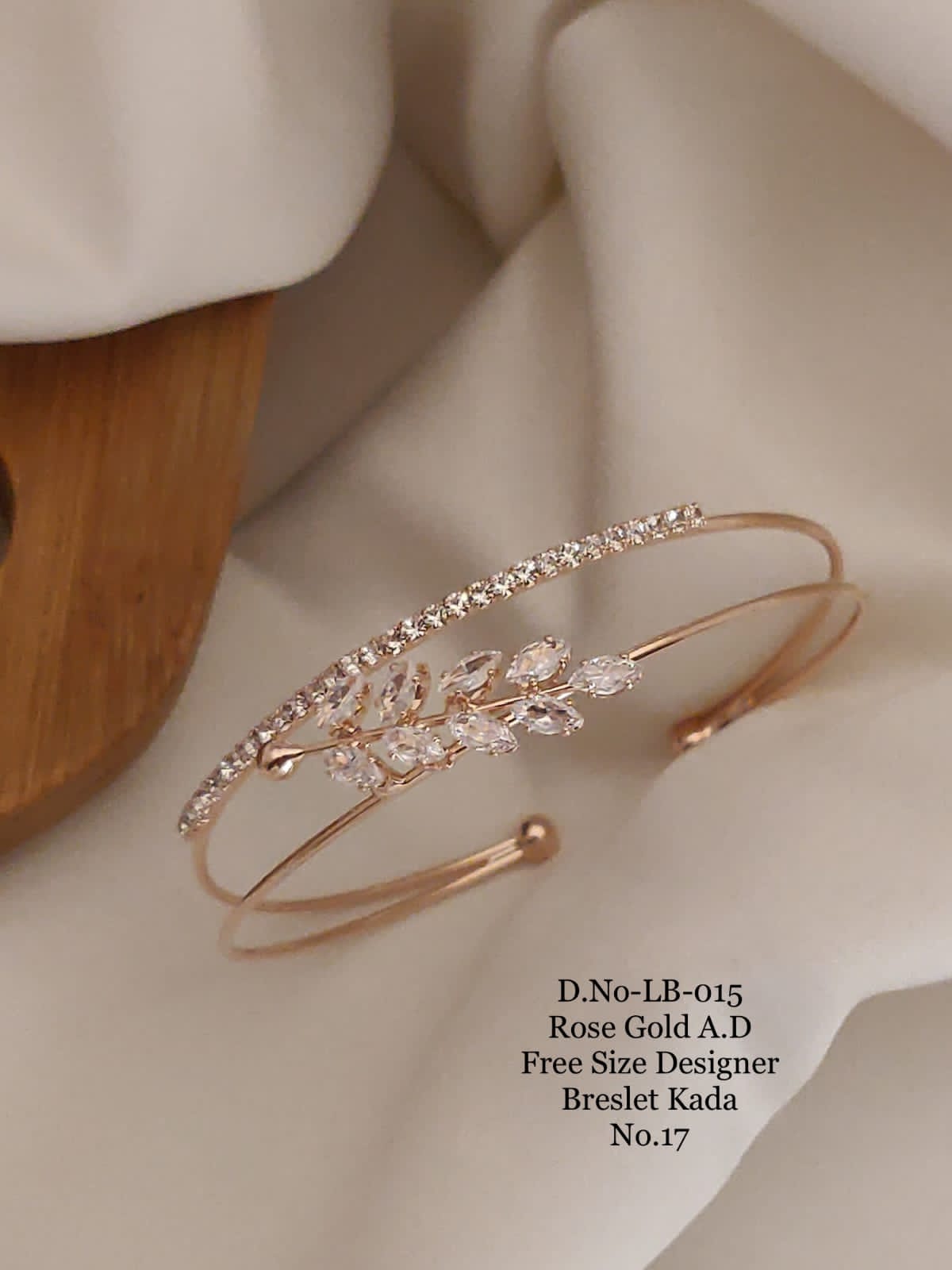 Rose Gold Free Size Designer Breslet Kada Catalog
