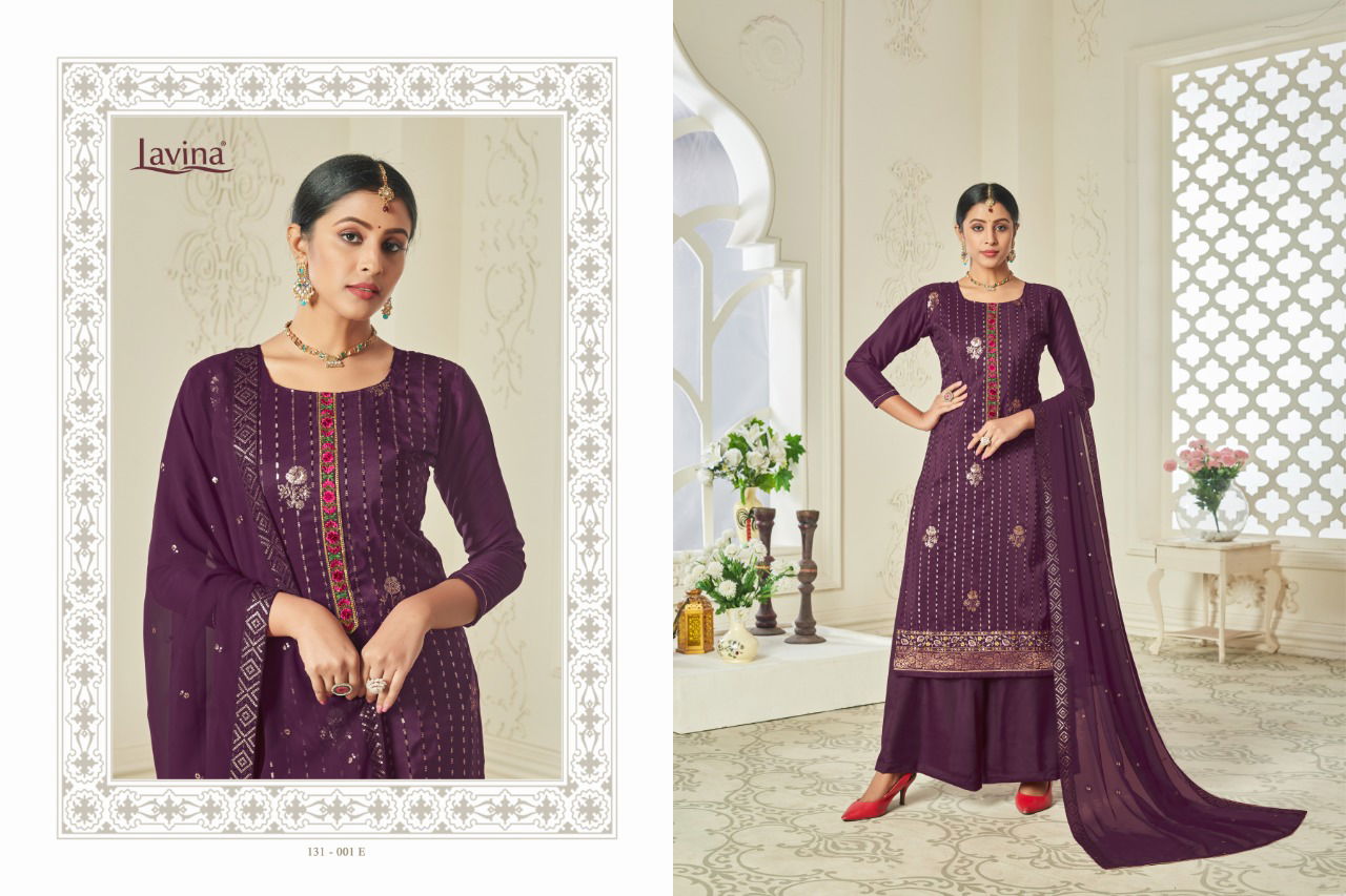 LAVINA LAVINA VOL-131 Latest Heavy Fancy Festive Wear chinon Embroidery Work Designer Salwar Suit Collection