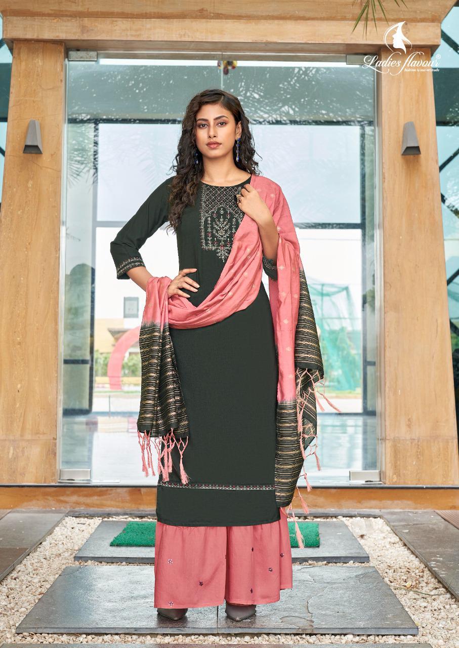 Ladies Flavour Ruhana 1 Festive Wear Maslin With Embroidery With Heavy Khatli Work Ready Made Collection
