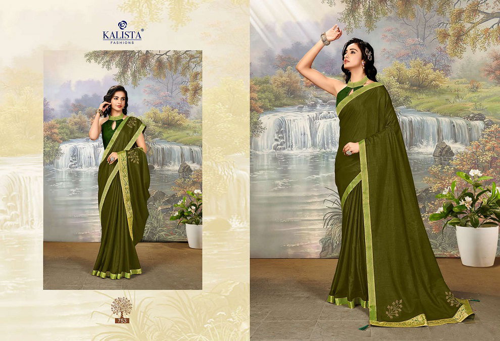 Kalista Perk Latest Fancy Designer Casual Wear Heavy Vichitra Silk Sarees Collection
