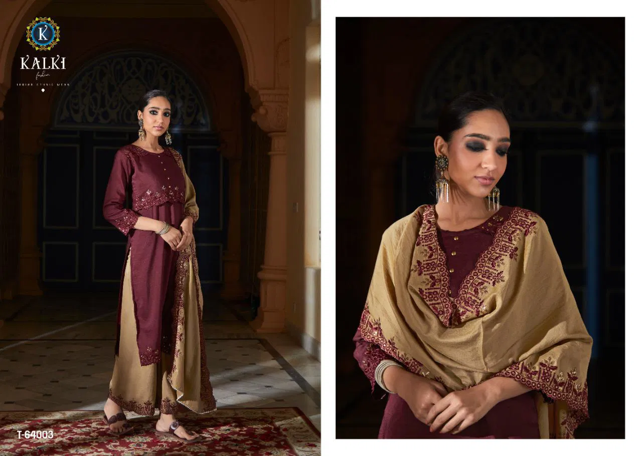 Kalki Izabella Vol 2 Latest Heavy Pure Viscose Silk fancy Sequence Embroidery Work Ready Made Suit Collection 