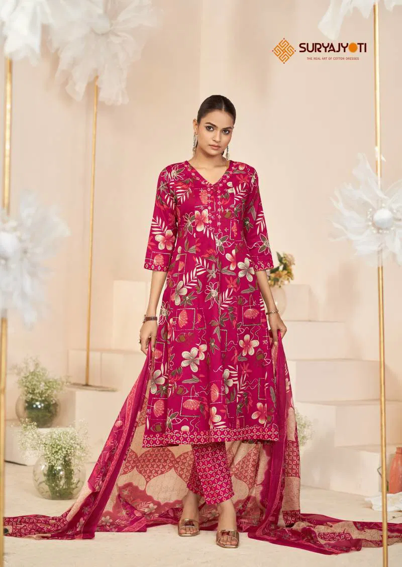 Rashmika Vol 3 By Suryajyoti Cotton Printed Kurti Bottom With Dupatta Wholesale Online