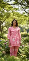 Naisha K 383 Cotton Printed Light Work Casual Wear Co Ord Set Wholesale Suppliers In Mumbai