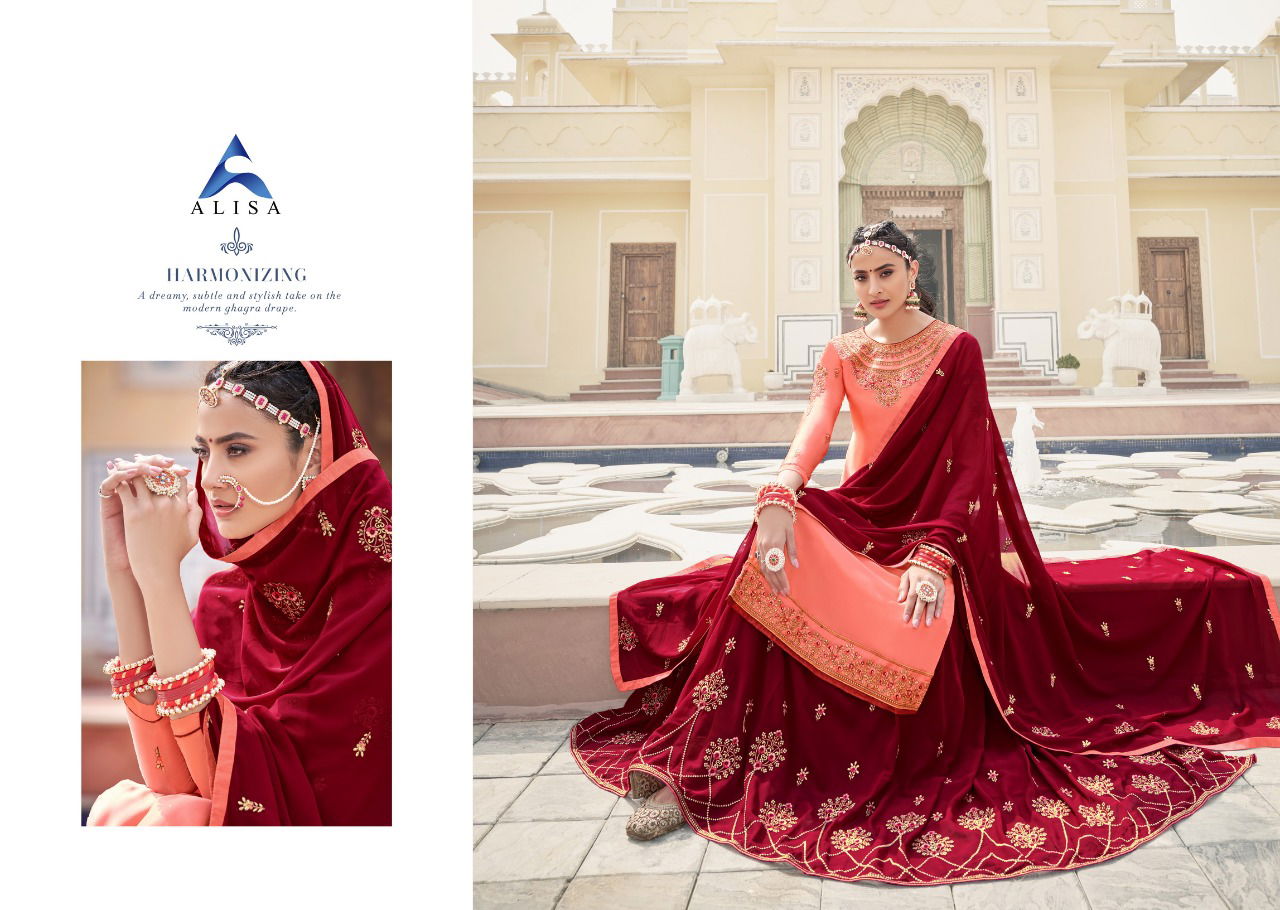 Alisa Kiara 6 Festive Wear Latest Designer Kurta With Georgette Bottom Salwar Suits Collection
