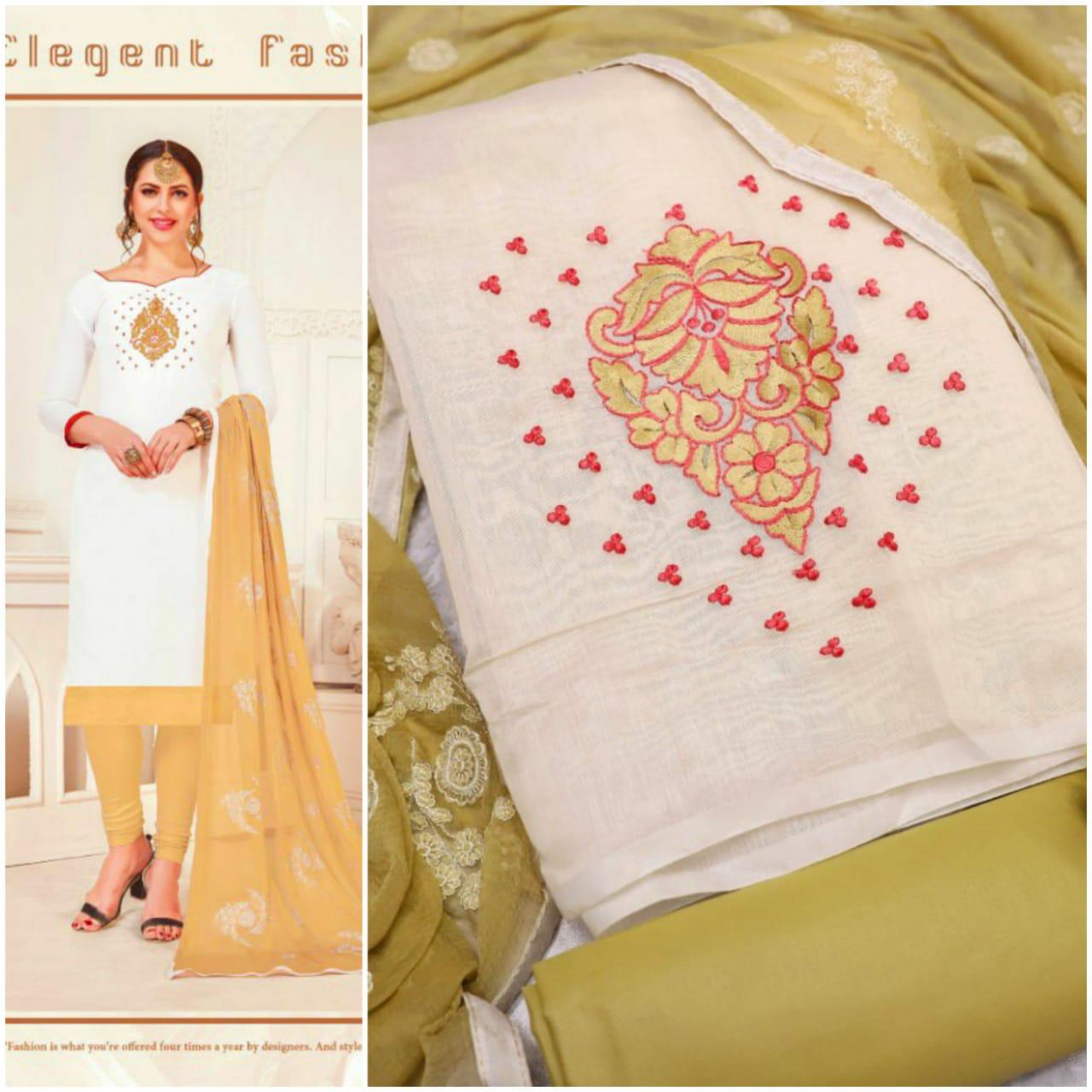 Lollipop Latest Modal Silk Embroidery Work Dress Material Collection Nazmeen Embroidery Work Dupatta 