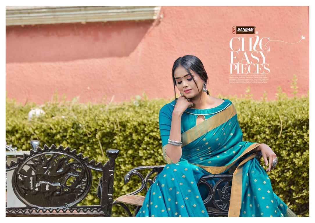 Sangam Tara Sitara Latest fancy Designer Feavy Festive wear Handloom Silk Sarees Collection
