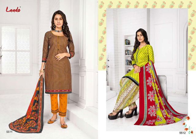Laado Print 55 Latest Collection Of Daily Wear Printed Pure Cotton Salwar Kameez 