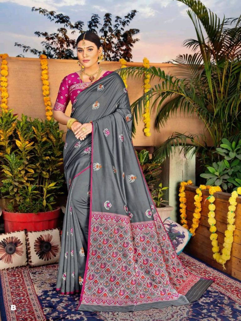 Shangrila Sonpari Latest Fancy Designer Wedding Wear Heavy Soft Silk Weaving Sarees Collection