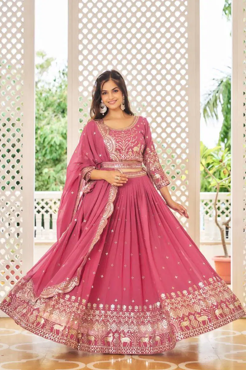 Sn 2298 Faux Georgette Designer Lehenga Choli Wholesale Price In Surat