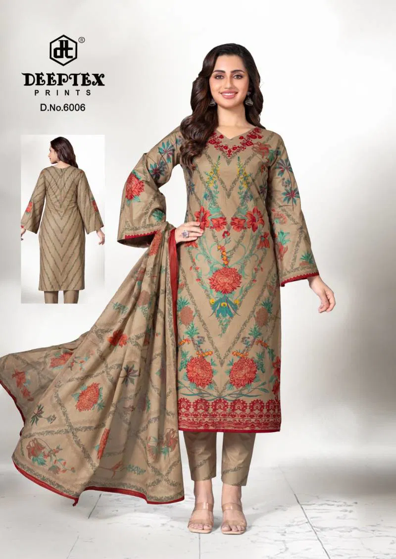 Roohi Zara Vol 6 By Deeptex Cotton Dress Material Wholesale Price In Surat