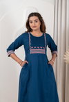 Naisha K 415 Dhabhu Cotton Casual Wear Aline Kurti And Bottom Wholesalers In Delhi