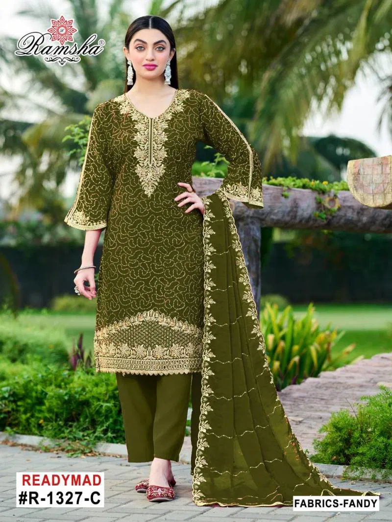 Ramsha R 1327 A To D Ready Made Pakistani Salwar Suits Wholesale Marketin Surat With Price