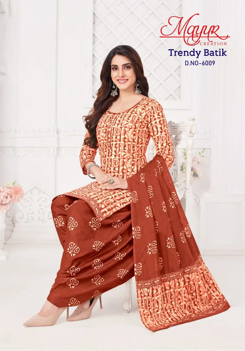 Trendy Batik Vol 6 By Mayur Cotton Wholesale Dress Material Suppliers In Mumbai