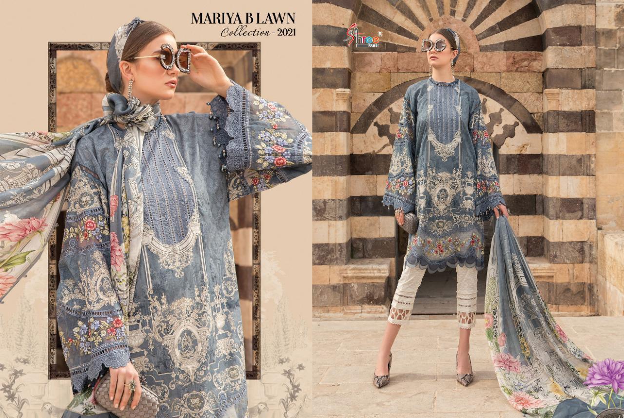 Shree Mariya B Latest Fancy Festive Wear Pure Lawn Print With Exclusive Embroidery Pakistani Salawar Suits Collection
