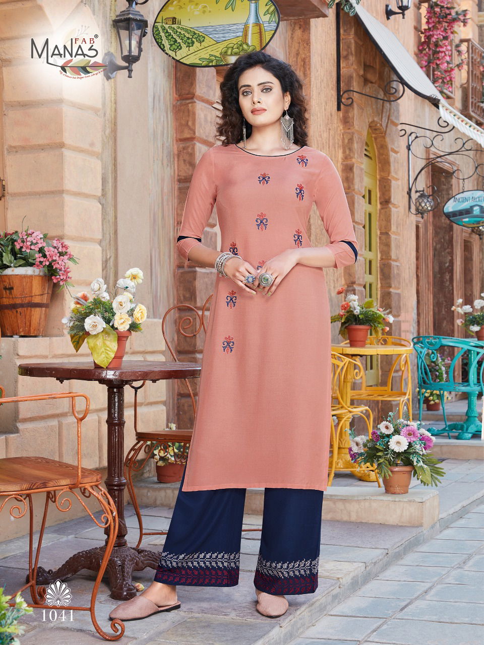 Manas Anishka 6 Latest Fancy Designer Rayon With Embroidery Ethnic Wear Kurti With Bottom Collection