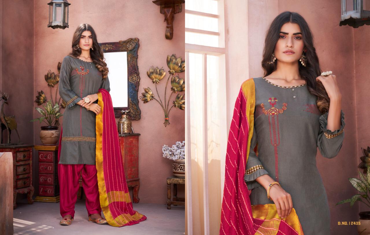 KALAROOP AVENUE PATIYALA Latest Fancy Casual Wear Heavy Flex Rayon With Embroidered Work Readymade Salwar Suit Collection