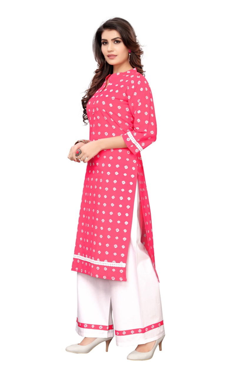 Ab Kurti Plazo 1 Casual Wear Designer Printed Traditional Festival Wear Cotton Kurti With Flex Bottom Collection