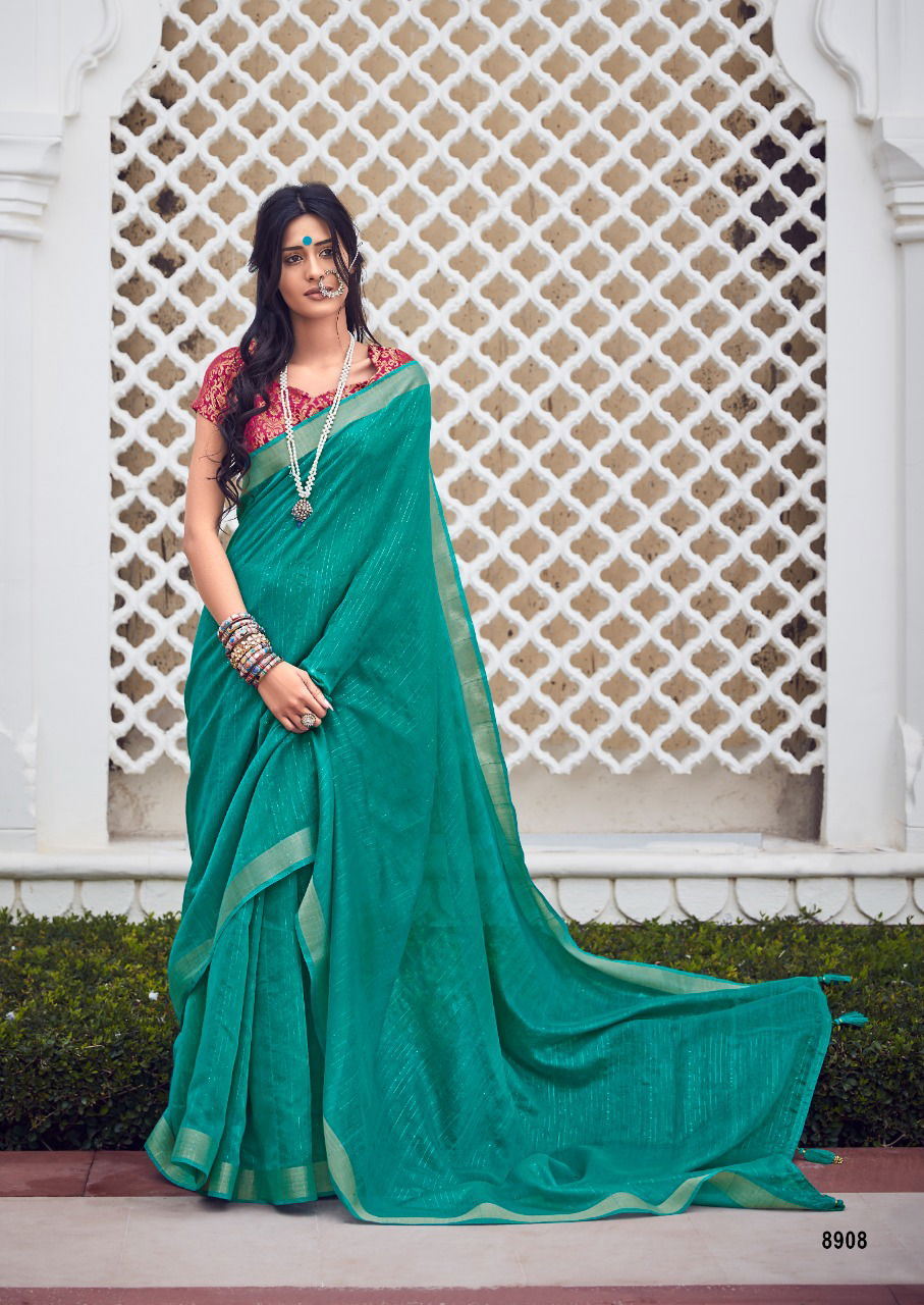 Lt Shaze Fancy Party Wear Linen Silk Latest Designer Saree Collection
