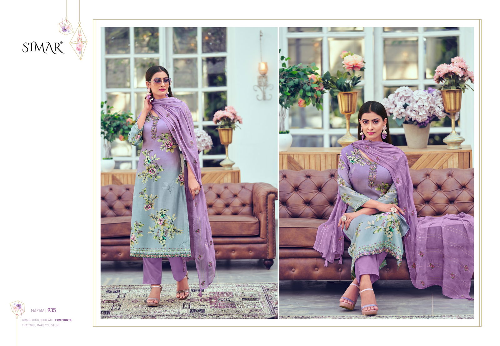 Nazam Vol 2 By Glossy Muslin Digital Printed Dress Material Orders In India