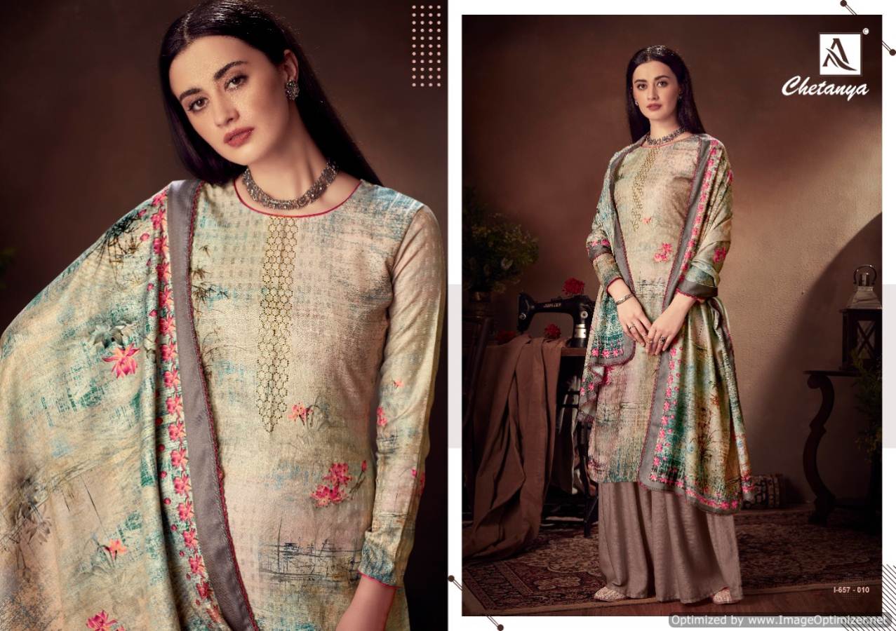 Alok Chetanya Latest Designer Pure Wool Pashmina Ready Made Dress Collection 