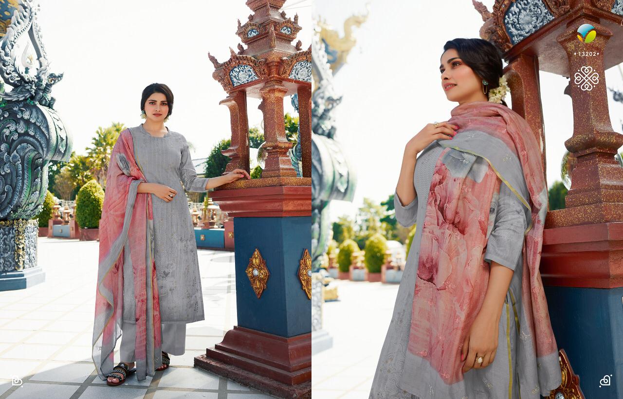 VINAY FASHION KERVIN - SEPHALI Fancy Festive Wear Fine Cotton Satin With Sequence Work Digital Printed Designer Salwar Suit Collection