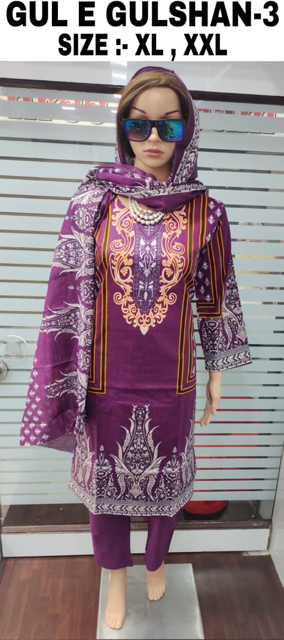 Gul E Gulshan 3Latest Fancy Designer Casual Wear Lawn Cotton Printed Readymade Suit Collection
