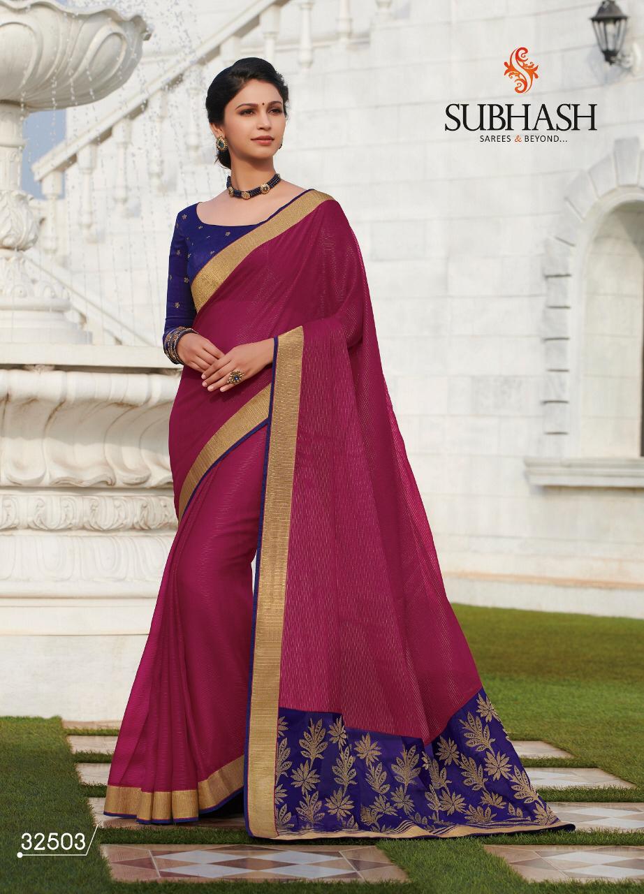 Subhash Sparsh -4 Latest Casual Wear Festive Wear Designer Chiffon Silk Saree Collection 