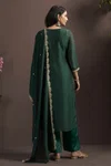 Ethnic Vichitra Silk Size Combo Kurti With Bottom Dupatta
