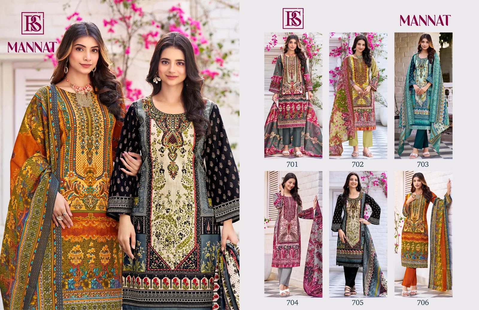 Mannat By Rangi Sangi Cotton Pakistani Kurti With Bottom Dupatta Wholesale Online