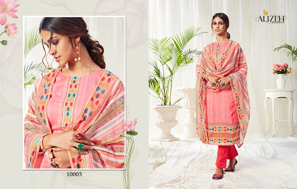 Alizeh Bliss Latest Designer Printed Cotton Dress Material Collection
