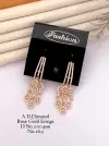 Ad Diamond Silver And Rose Gold Earrings 12 Wholesale Market In Surat