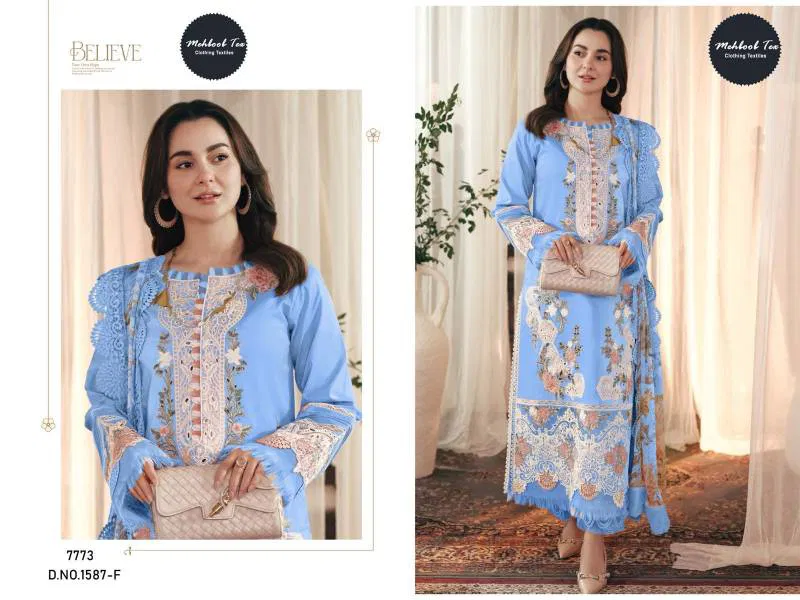 Mehboob Tex 1587 E And F Cotton Dupatta Pakistani Salwar Suits Wholesale Market In Surat With Price