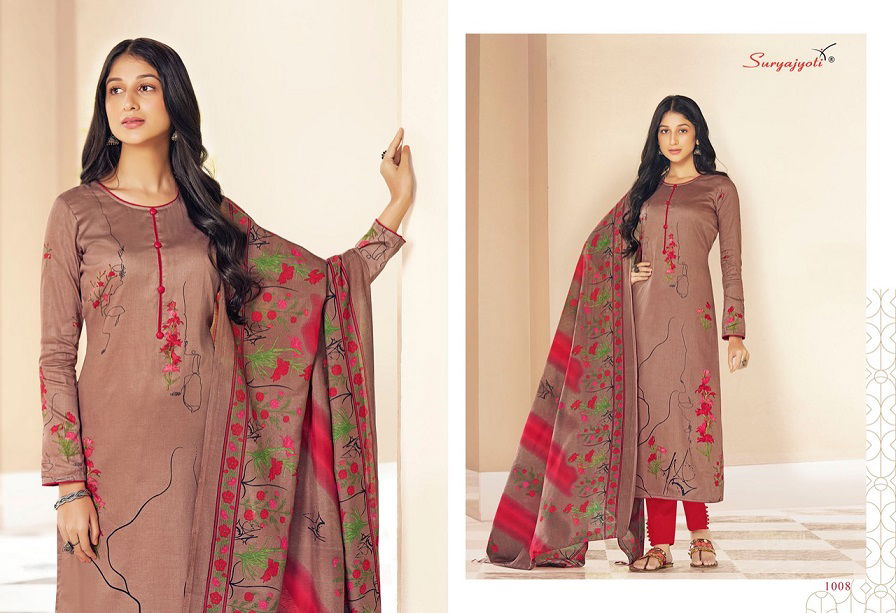 Suryajyoti Shabanna 1 Latest Fancy Designer Regular Casual Wear Cotton Dress Materials Collection
