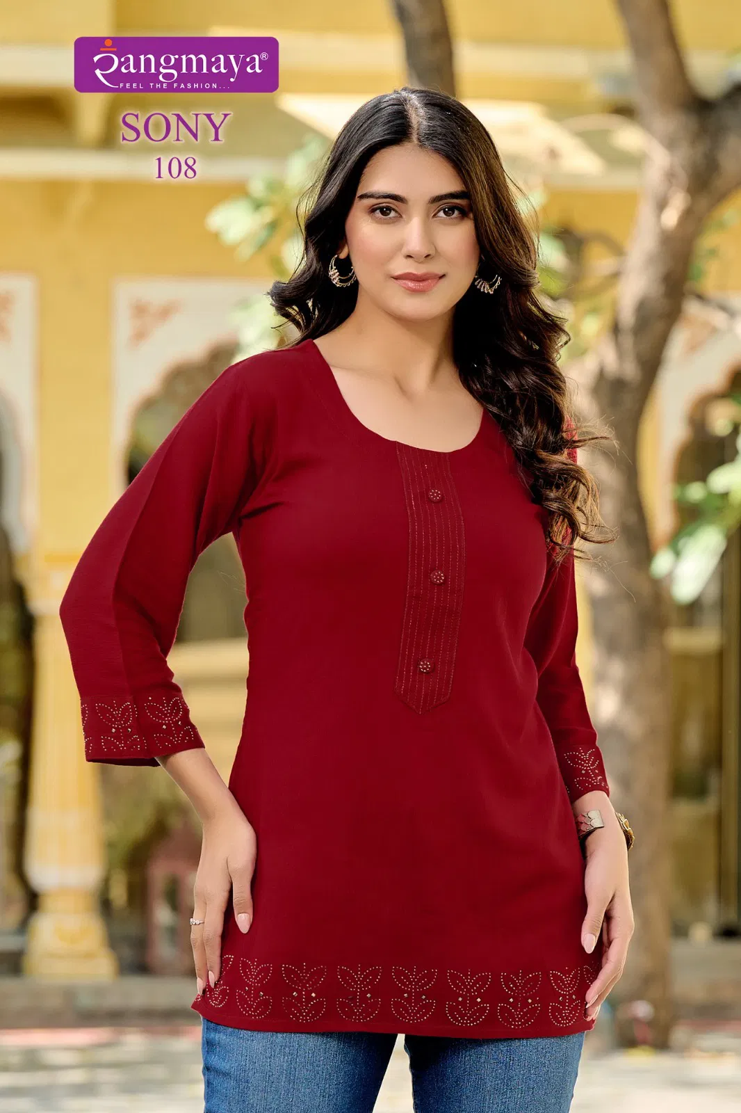 Sony By Rangmaya Vartican Tunic Ladies Top Wholesale Price In Surat