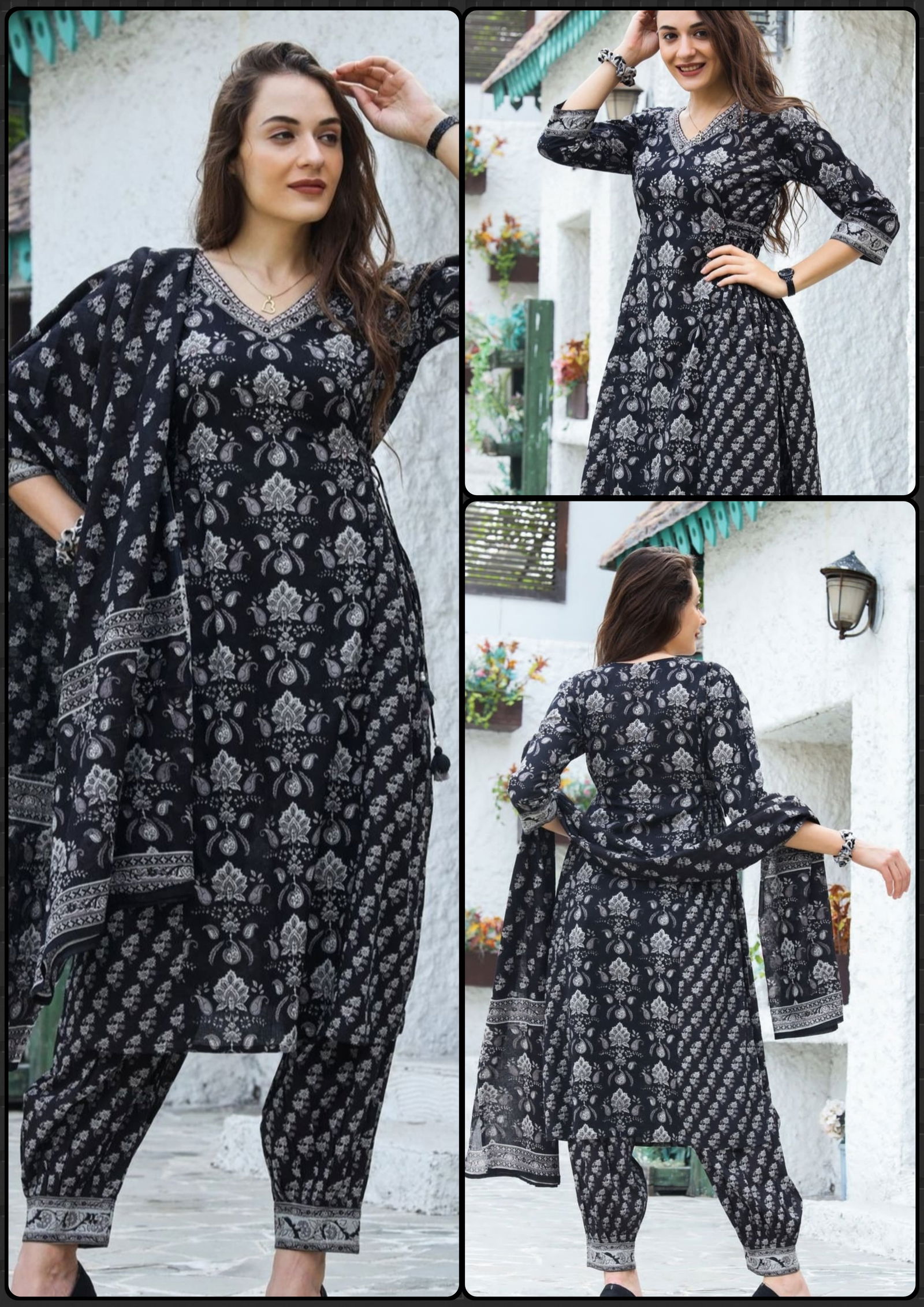 Kalaai Fashion Cotton Embroidery Kurti With Bottom Dupatta Wholesalers In Delhi