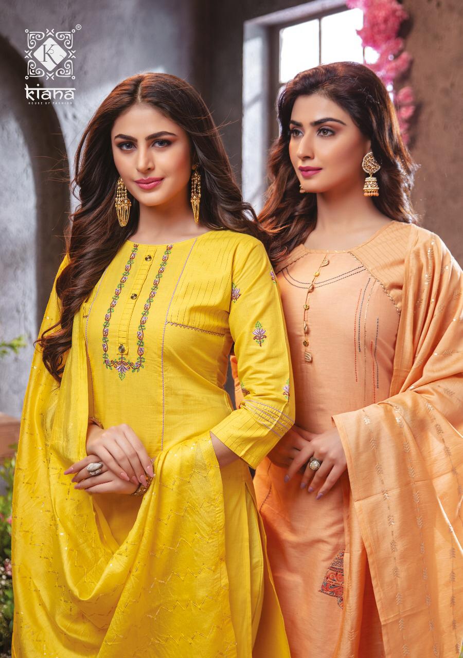 KIANA SUMMER QUEEN Latest Festive Wear Fancy Pure Cotton Lurex Touch  Thread Work Heavy salwar Suit Collection